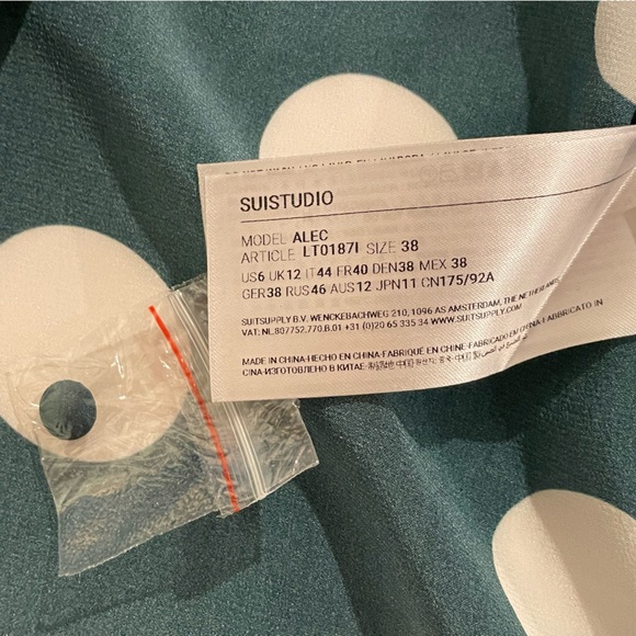 Suistudio Alec Polka Dot Silk Blouse NWOT - Picture 8 of 8